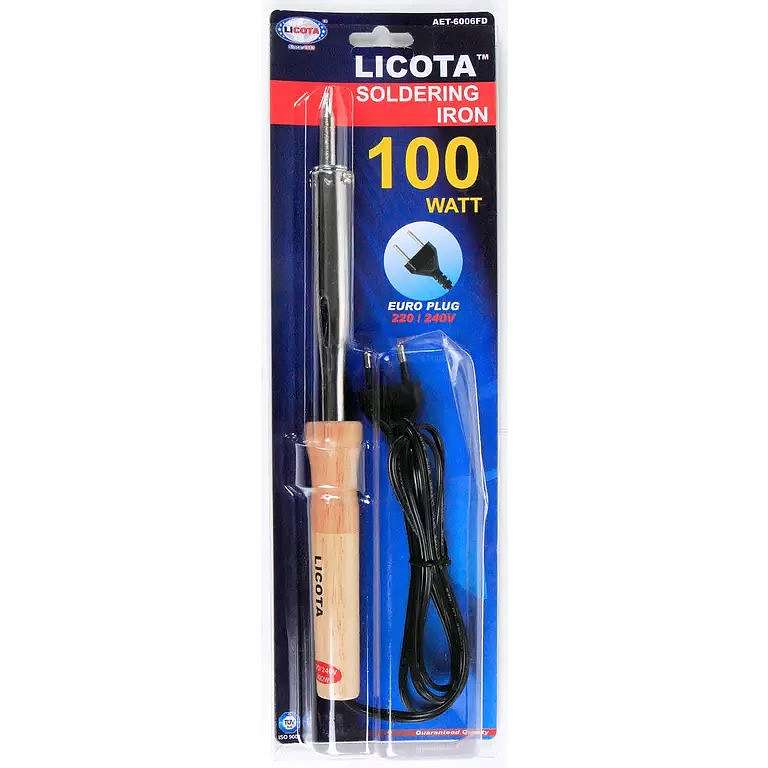 Паяльник с деревянной ручкой, 100 Вт, 220 В Licota AET-6006FD купить