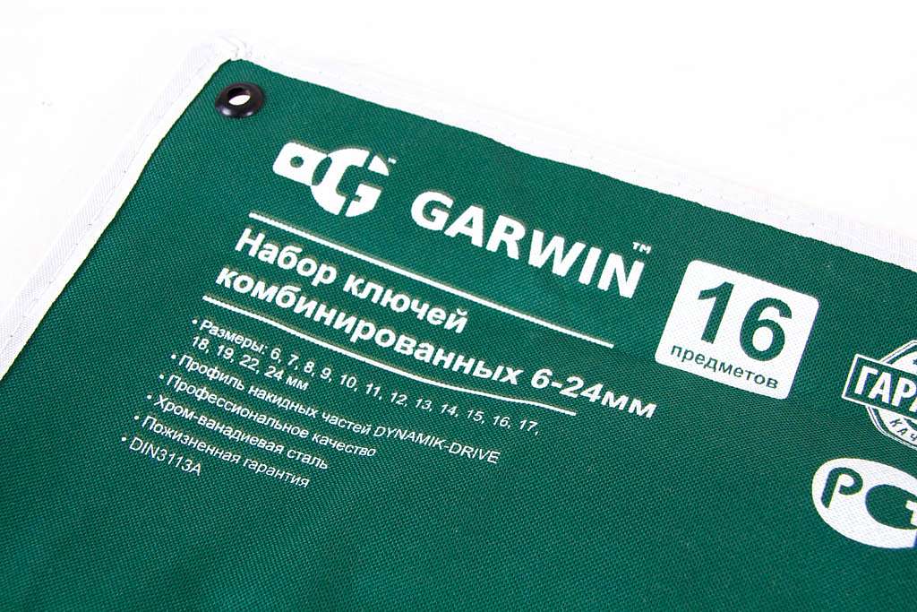 Набор ключей комбинированных 16 предметов 6-24мм GARWIN GR-ECK016 купить в Москва