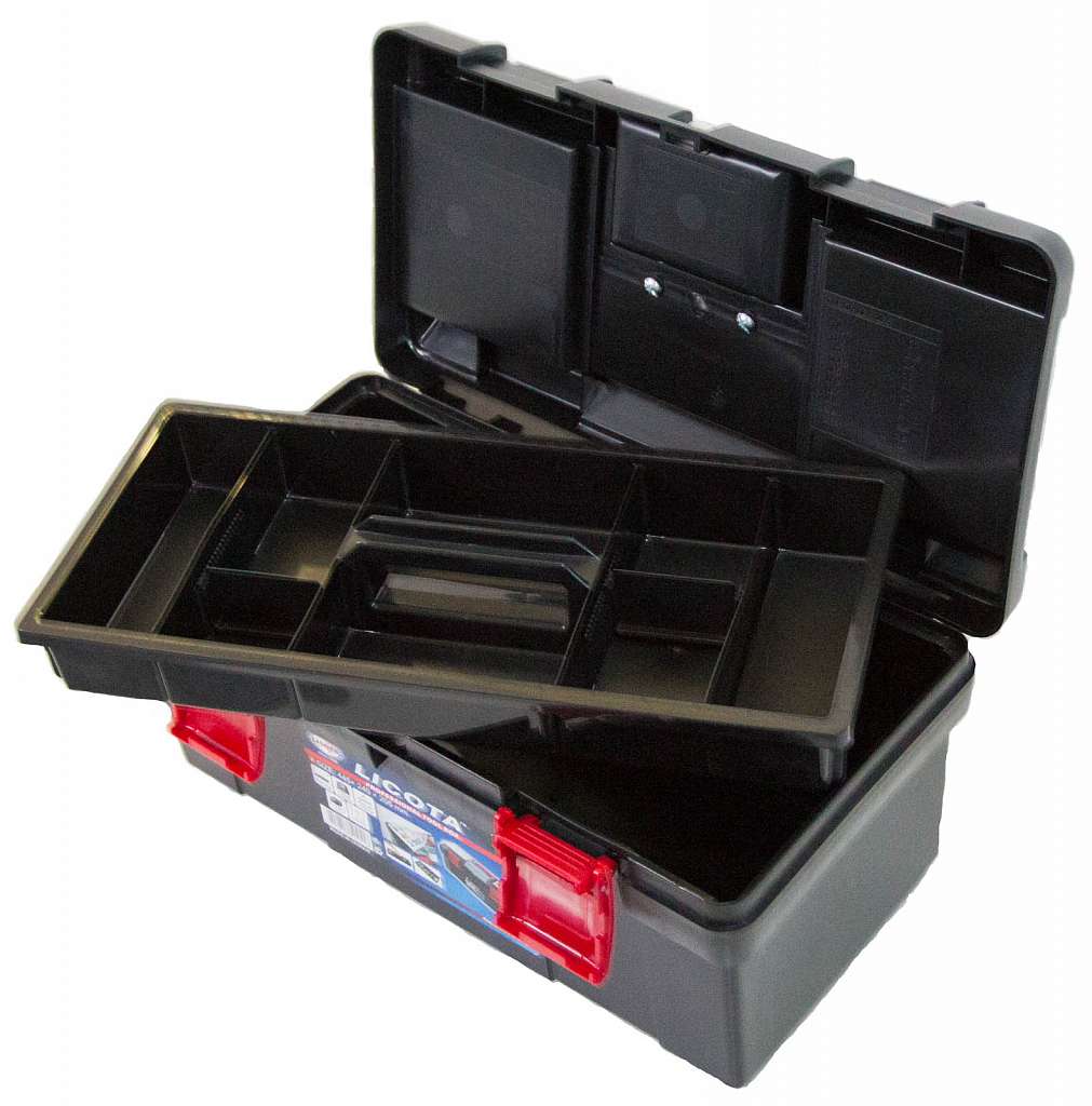 Ящик инструментальный пластиковый с органайзером, средний, 445х240х205мм Licota TB-905