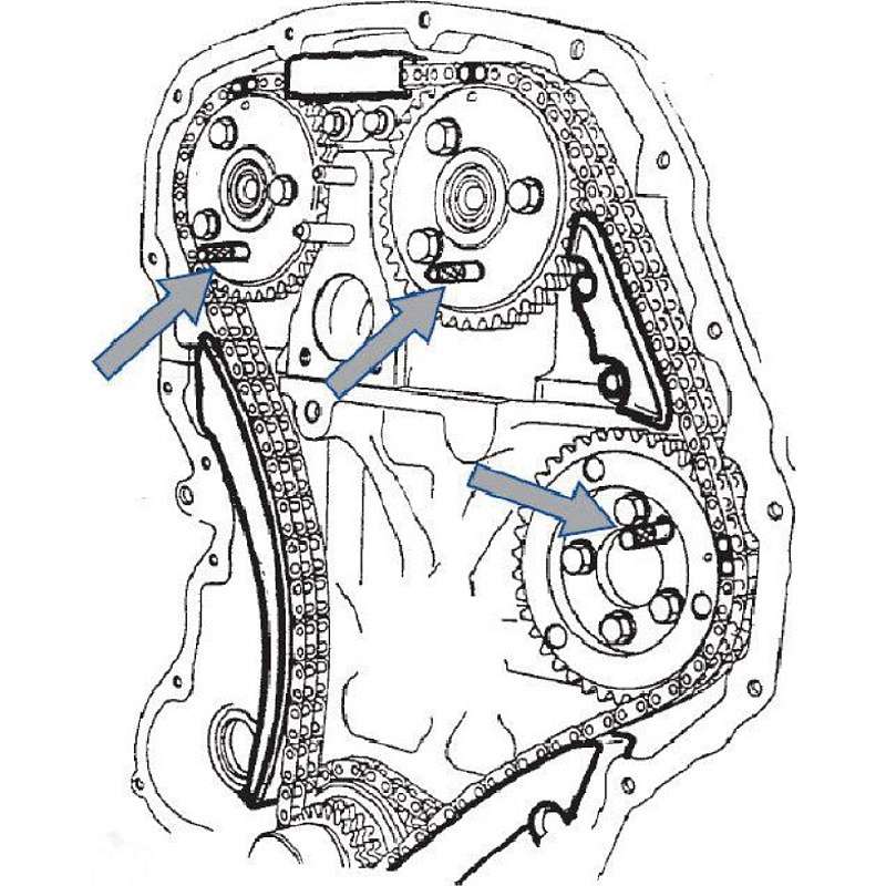 Набор для установки фаз ГРМ дизельных двигателей DURATORQ 2.0, 2.2, 2.4, 3,2 Licota ATA-3821