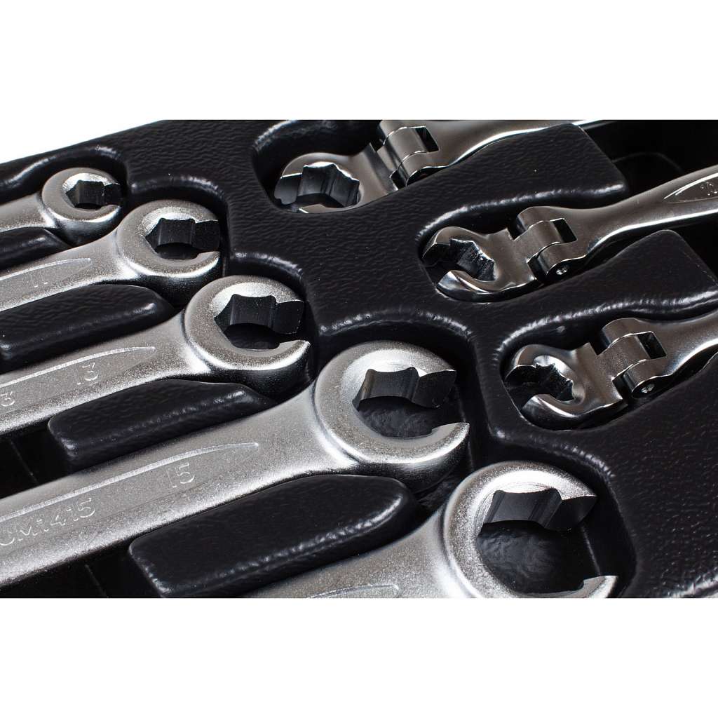 Набор разрезных ключей стандартных и гибких, 6-19мм, 8 пр., в ложементе Licota ACK-384102 купить