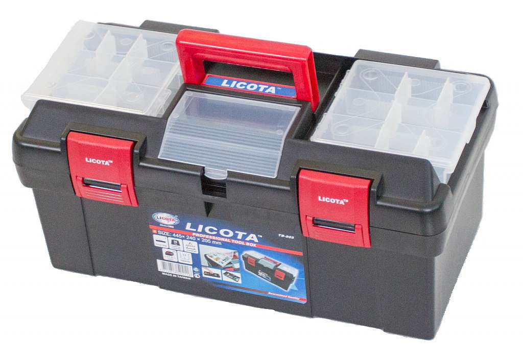 Ящик инструментальный пластиковый с органайзером, средний, 445х240х205мм Licota TB-905 купить