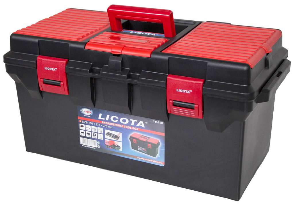 Ящик инструментальный пластиковый с органайзером, большой, 556х278х270мм Licota TB-800 купить